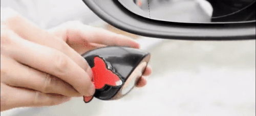 2-in-1 Car Blind Spot Mirror with 360° Rotation and Stick-On Convex Glass