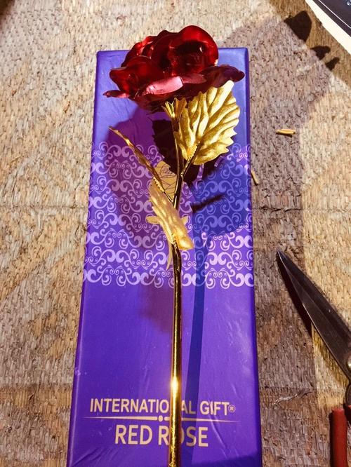 24K Gold Dipped Real Rose With Gift Box photo review