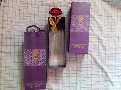 24K Gold Dipped Real Rose With Gift Box photo review