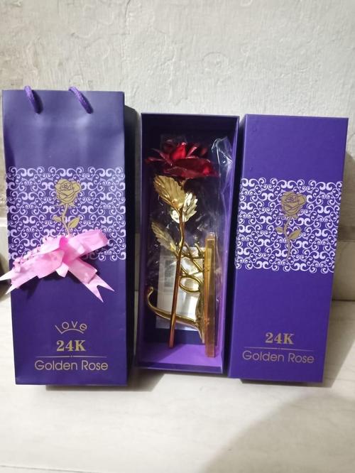 24K Gold Dipped Real Rose With Gift Box photo review