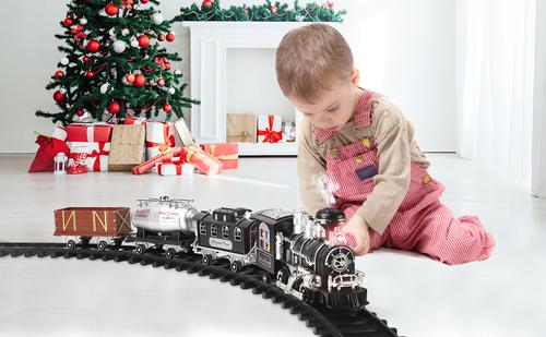3 Speed Remote Control Rc Train Set With Smoke, Sound And Light