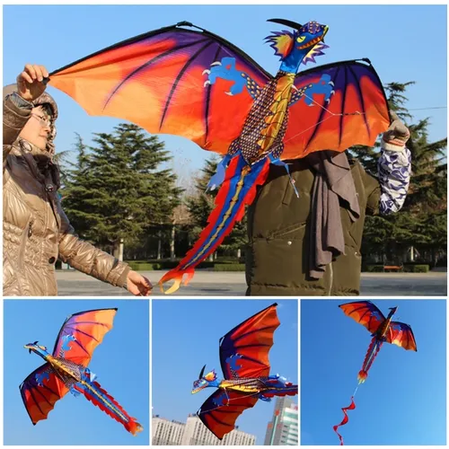 3D Dragon Single Line Kite For Adult Kids Classical Sports Outdoor Easy To Fly