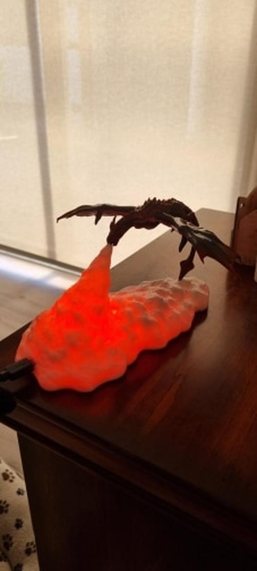 3D Printed LED Dragon Lamp: Unique Lighting for Home Decor photo review