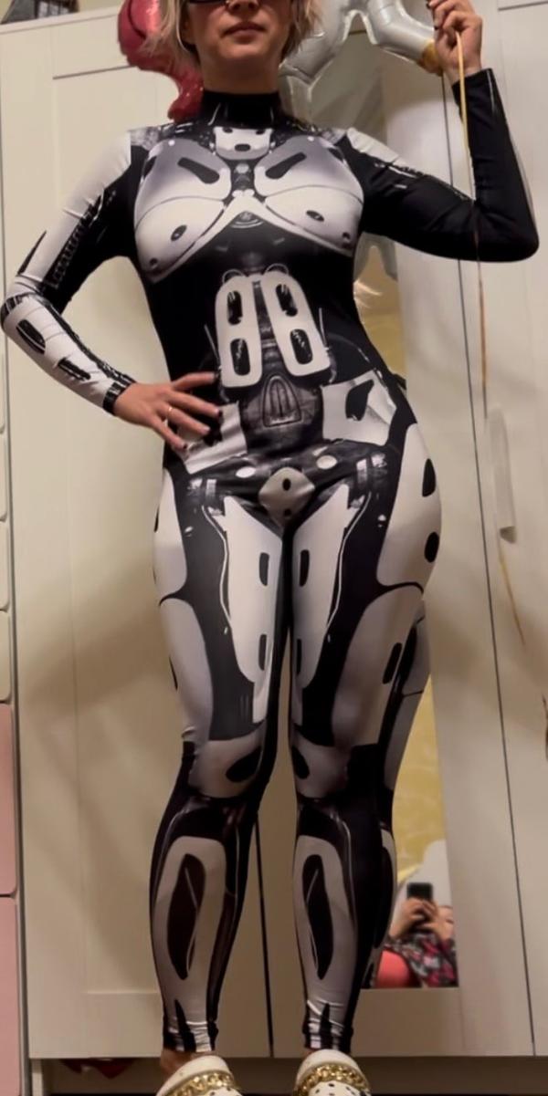 3D Robot Cyberpunk Bodysuit Costume S-Xl photo review