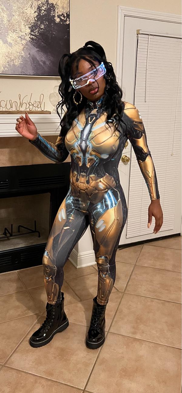 3D Robot Cyberpunk Bodysuit Costume S-Xl photo review