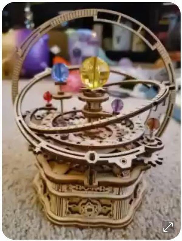 3D Wooden Puzzles for Adults Mechanical Music Box-Starry Night, DIY Rotating Music Box Model Building Kits photo review