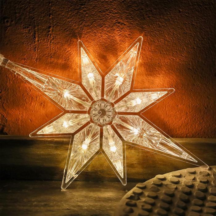 3pcs Bethlehem Christmas Star Lights, Plastic Lighted Star Tree Topper, Large Hanging Window Lights, LED Star Window Silhouette Decoration