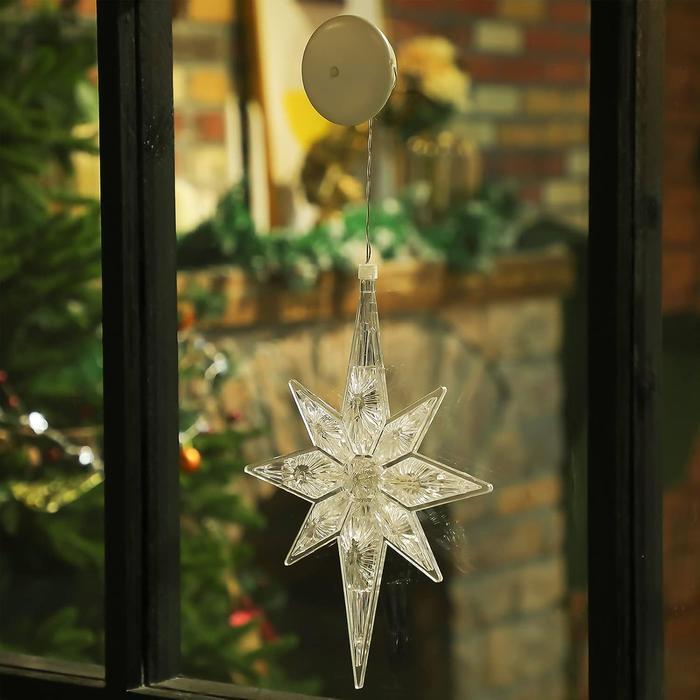 3pcs Bethlehem Christmas Star Lights, Plastic Lighted Star Tree Topper, Large Hanging Window Lights, LED Star Window Silhouette Decoration