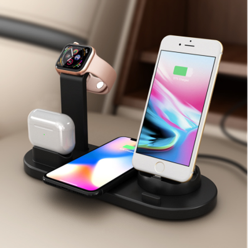 4-in-1 Wireless Charging Station for iPhone, AirPods, Apple Watch &amp; Phone