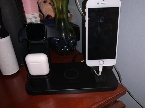 4-in-1 Wireless Charging Station for iPhone, AirPods, Apple Watch & Phone photo review