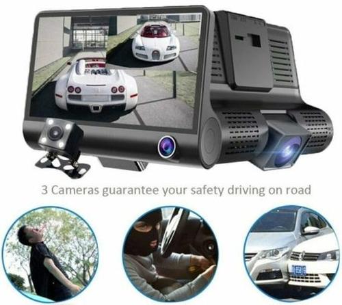 4 Inch 3Lens Hd Car Dvr Rearview Video Dash Cam