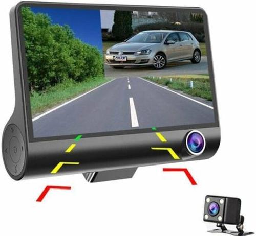 4 Inch 3Lens Hd Car Dvr Rearview Video Dash Cam