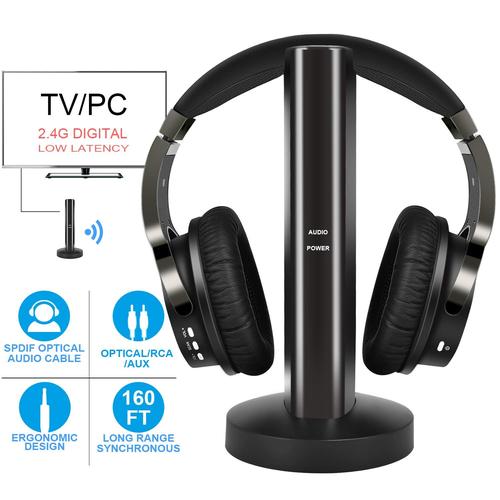 5 In 1 Wireless Headphones For Tv Pc Radio Fm Mp3, Bluetooth Wireless TV Headphone