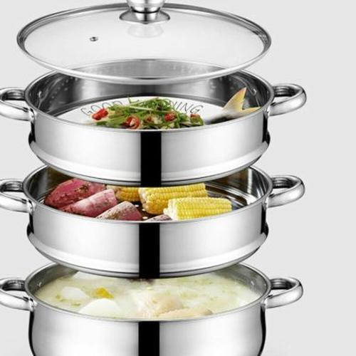 5 Tier Stainless Steel Steamer Steam Pot Set Kitchen Cookware Cooker Tool