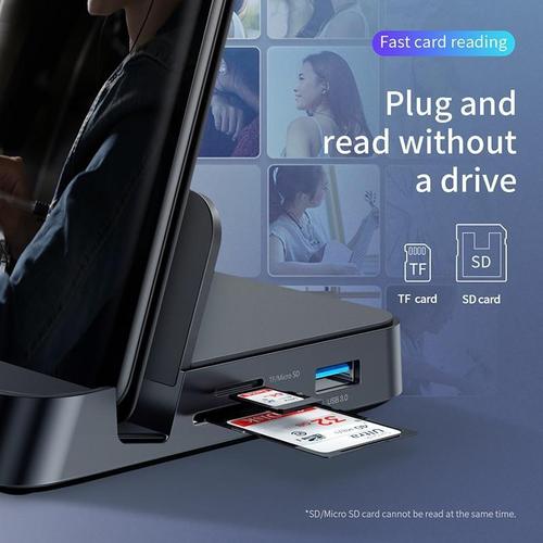 7 In 1 Type-C Phone Hub Docking Dock Station Multi USB C 4K Hdmi Sd Microsd