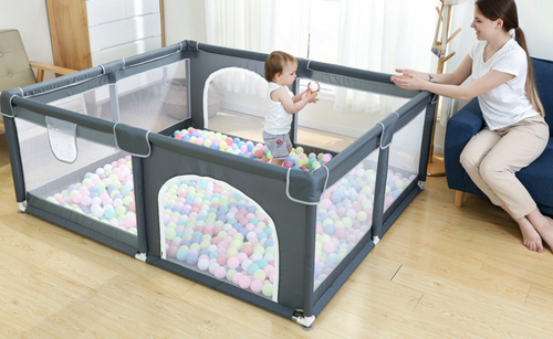 79" Baby Playpen Extra Large Play Yard Indoor Outdoor Kids Activity Center &amp;Gate