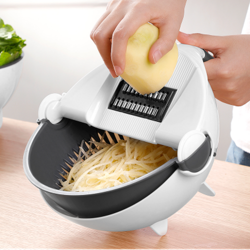 9 In1Kitchen Rotate Vegetable Fruit Cutter Grater Chopper With Washing Basket