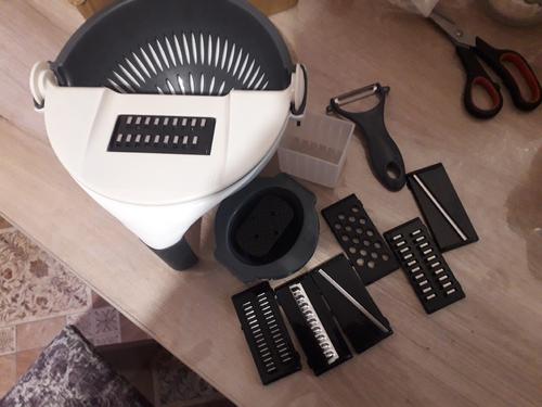 9 In1Kitchen Rotate Vegetable Fruit Cutter Grater Chopper With Washing Basket photo review