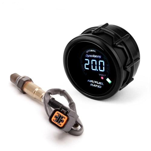 Air Fuel Ratio Gauge with O2 Sensor, Digital Display 2-in-1 Air Combustion Meter