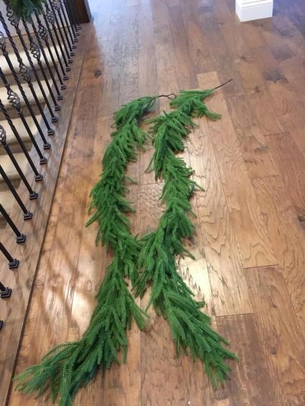 Artificial Norfolk Pine Garland, Real Touch Winter Pine Garland, Green Artificial Greenery Garland photo review