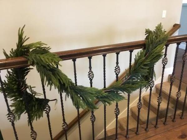 Artificial Norfolk Pine Garland, Real Touch Winter Pine Garland, Green Artificial Greenery Garland photo review