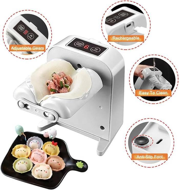 Automatic Electric Dumpling Press Maker Machine, Adjustable and Easy to Operate