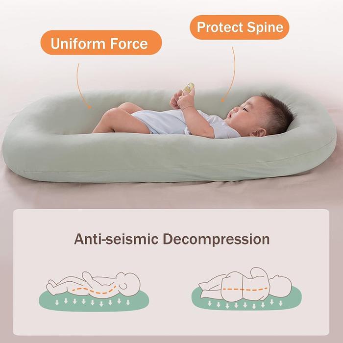 Baby Lounger | Baby Nest For Co-Sleeping - Cushioned Nest Sleep Pillow 0-3 years old