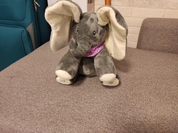 Baby Peek-A-Boo Singing Elephant Plush Toy Educational Electric photo review