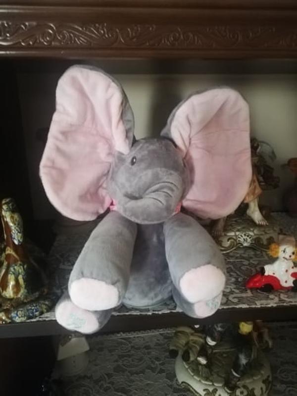 Baby Peek-A-Boo Singing Elephant Plush Toy Educational Electric photo review