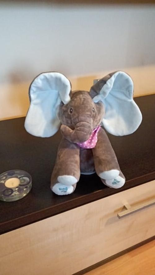 Baby Peek-A-Boo Singing Elephant Plush Toy Educational Electric photo review