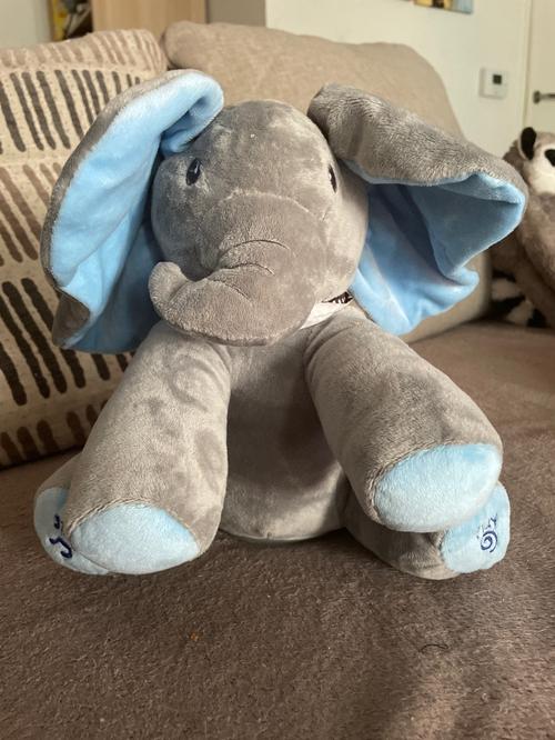 Baby Peek-A-Boo Singing Elephant Plush Toy Educational Electric photo review