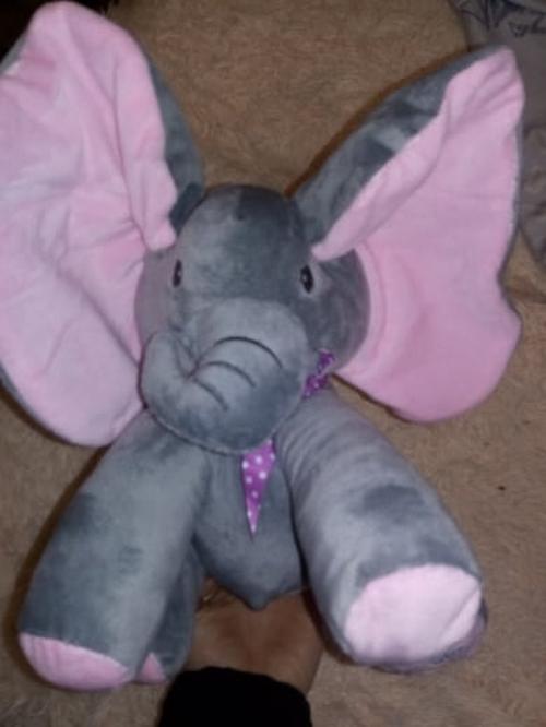 Baby Peek-A-Boo Singing Elephant Plush Toy Educational Electric photo review