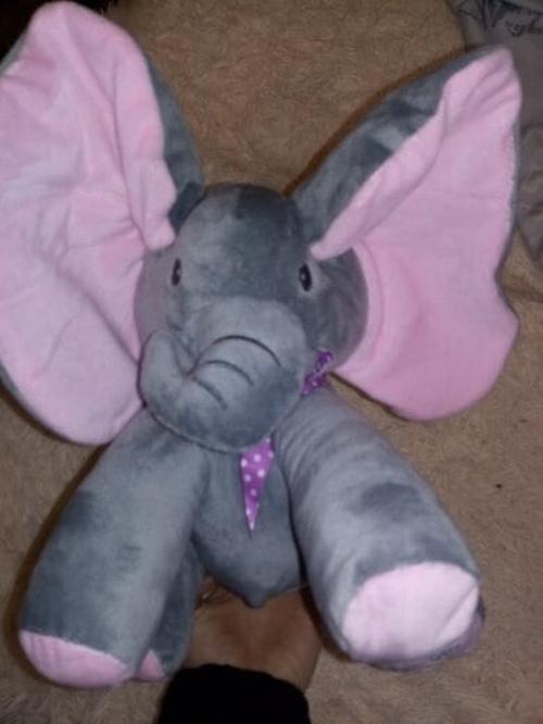 Baby Peek-A-Boo Singing Elephant Plush Toy - Educational & Electric photo review