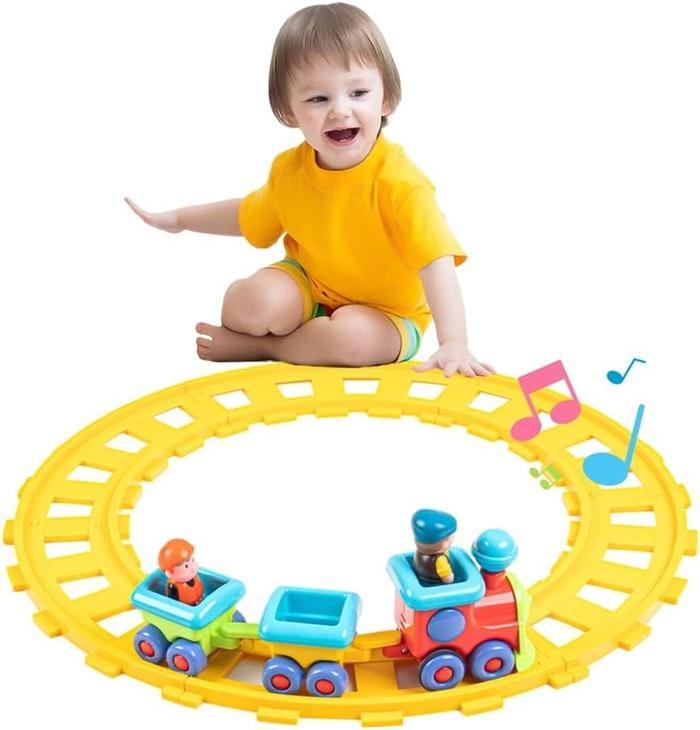 Baby Toys Train Set, Musical Electric Train Toys, Toddler Electric Train Set, Musical Train Toys with Tracks