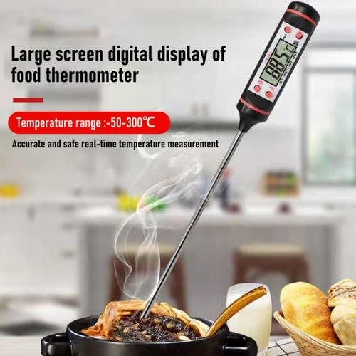 BBQ Thermometer - Measure Oil, Milk, Food Temperature for Cooking Baking