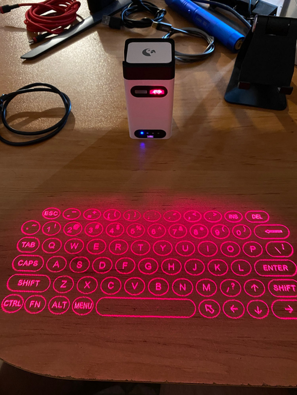 Bluetooth Virtual Laser Keyboard, Wireless Laser Portable Projection Bluetooth Virtual Keyboard photo review