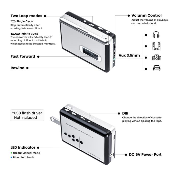 Cassette Tape To Usb Converter