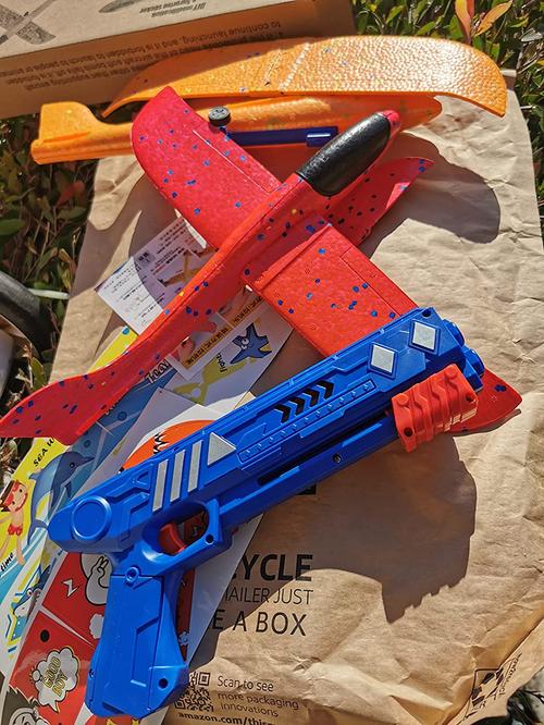 Catapult Plane Toy, Foam Airplane Launcher For Kids Gift Present photo review