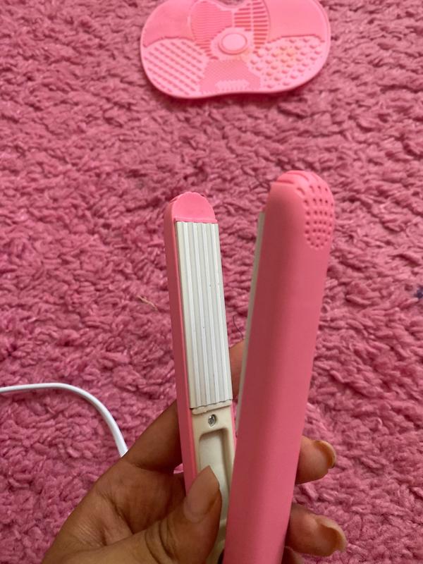 Ceramic Mini Hair Curler & Straightener 2-in-1, Quick Hair Styling Fast Heating Straightener photo review