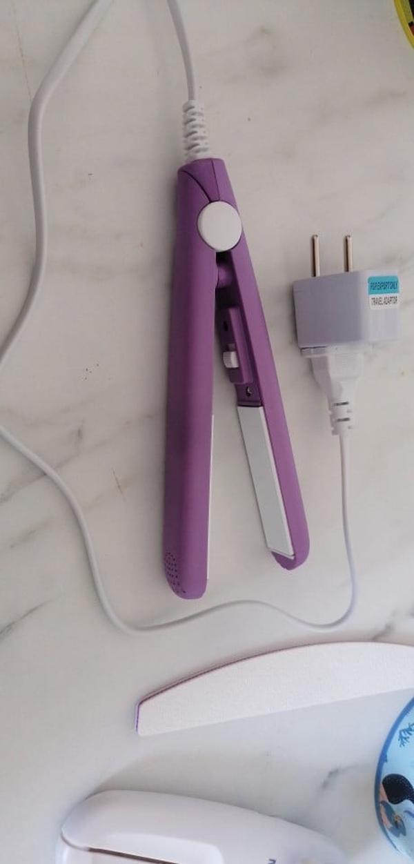 Ceramic Mini Hair Curler & Straightener 2-in-1, Quick Hair Styling Fast Heating Straightener photo review