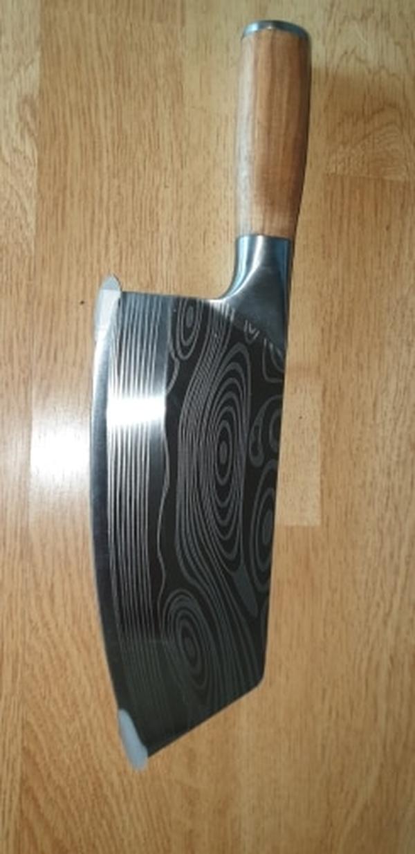 Chef Knife, Damascus Chef Knife, Butcher Knife, Wood Handle Cleaver Meat Chopping Knife photo review