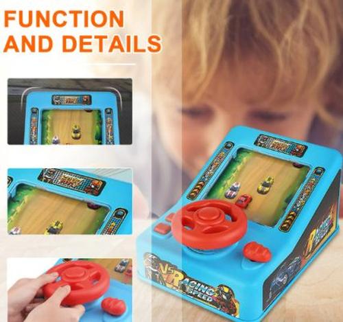 Children's Simulation Steering Wheel Racing Game Machine With Music Effect