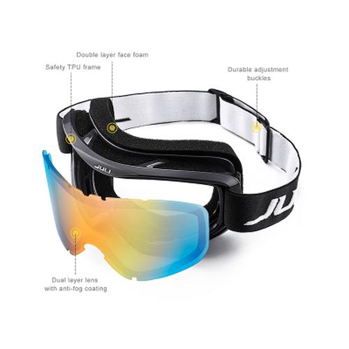 Classic Ski Goggles with Double Anti-Fog Lenses for Clear Vision