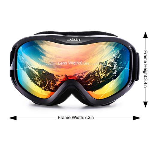 Classic Ski Goggles with Double Anti-Fog Lenses for Clear Vision