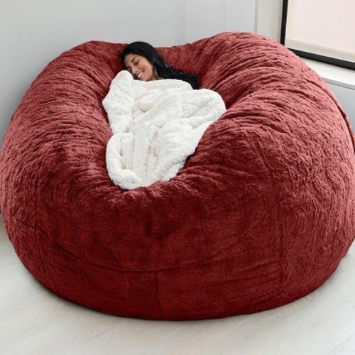 Comfy &amp; Relaxing 7Ft Oversized Fur Bean Bag Chair Cover