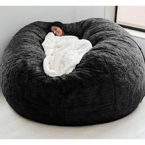 Comfy &amp; Relaxing 7Ft Oversized Fur Bean Bag Chair Cover