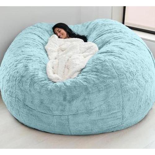 Comfy &amp; Relaxing 7Ft Oversized Fur Bean Bag Chair Cover