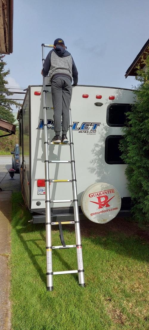 Compact Telescoping Attic Access Folding Ladder Loft Stairs photo review