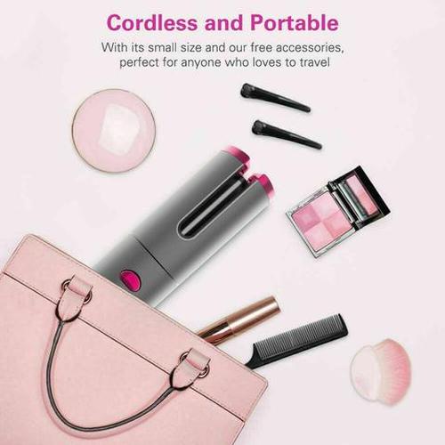 Cordless Ceramic Hair Curler, Multifunctional Automatic Wireless Curling Iron