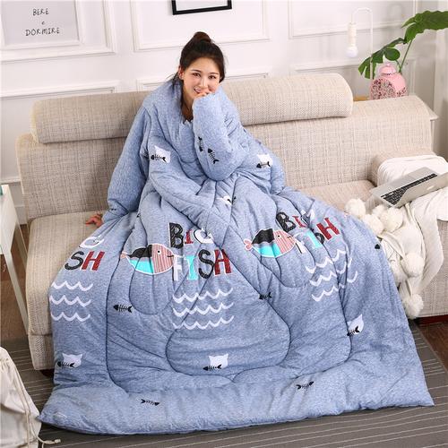 Cozy and Warm Snuggle Wearable Blanket with Sleeves